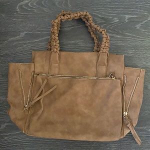 Violet ray brown satchel